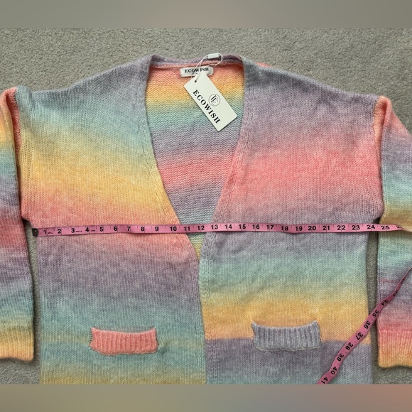 Women’s Colorful Knit Cardigan - Picture 6 of 7